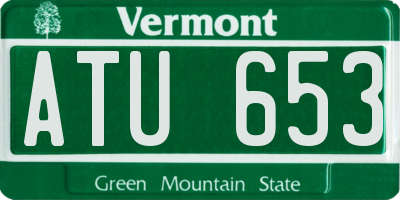 VT license plate ATU653