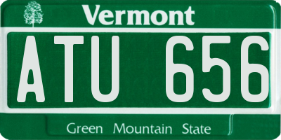 VT license plate ATU656