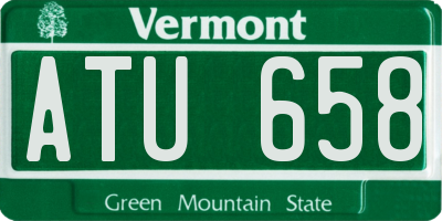 VT license plate ATU658