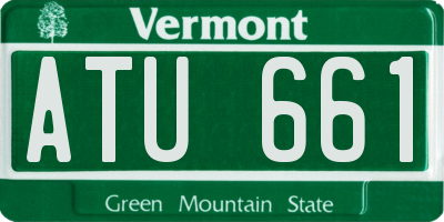 VT license plate ATU661