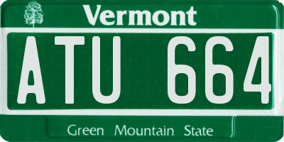 VT license plate ATU664
