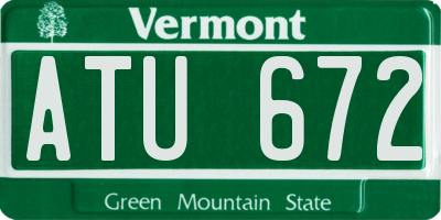 VT license plate ATU672