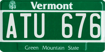 VT license plate ATU676