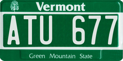 VT license plate ATU677