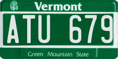 VT license plate ATU679