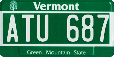 VT license plate ATU687
