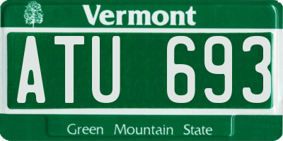 VT license plate ATU693