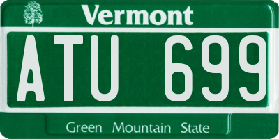 VT license plate ATU699