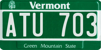 VT license plate ATU703