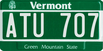 VT license plate ATU707