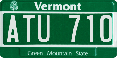 VT license plate ATU710