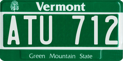 VT license plate ATU712
