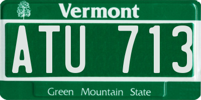 VT license plate ATU713