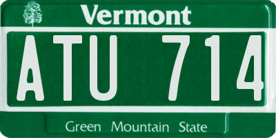 VT license plate ATU714