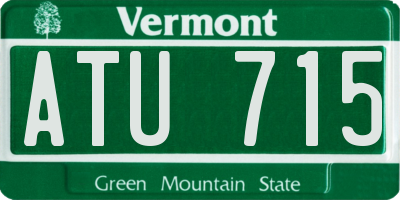 VT license plate ATU715