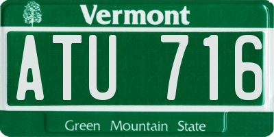 VT license plate ATU716