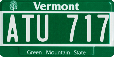 VT license plate ATU717