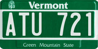 VT license plate ATU721