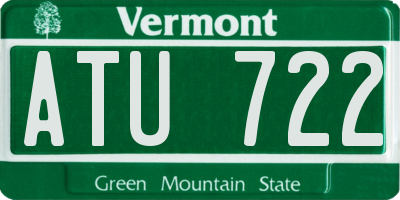 VT license plate ATU722