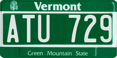 VT license plate ATU729