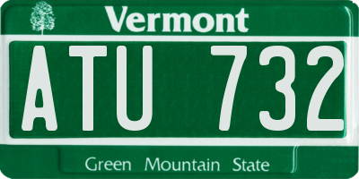 VT license plate ATU732