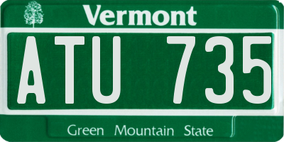 VT license plate ATU735