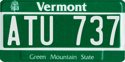 VT license plate ATU737