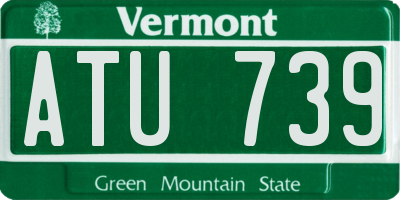 VT license plate ATU739
