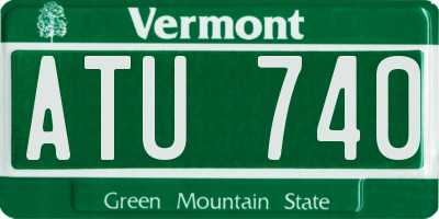 VT license plate ATU740