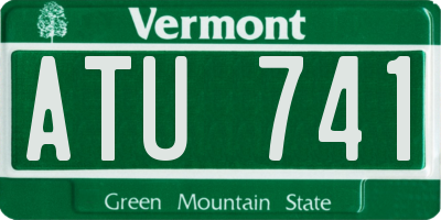VT license plate ATU741
