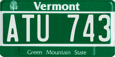 VT license plate ATU743