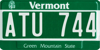 VT license plate ATU744