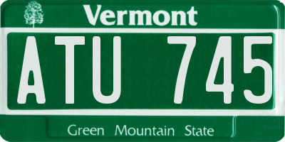 VT license plate ATU745