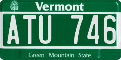 VT license plate ATU746