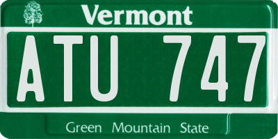VT license plate ATU747