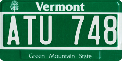 VT license plate ATU748