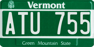 VT license plate ATU755