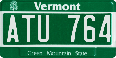 VT license plate ATU764