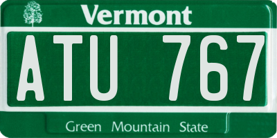 VT license plate ATU767