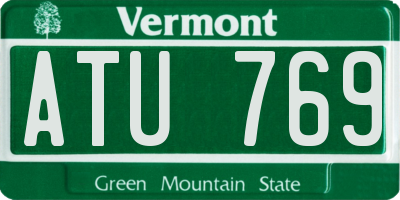 VT license plate ATU769