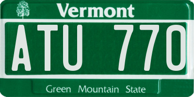 VT license plate ATU770