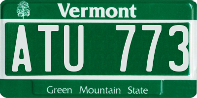 VT license plate ATU773
