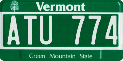 VT license plate ATU774