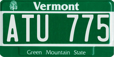 VT license plate ATU775