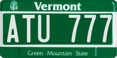 VT license plate ATU777