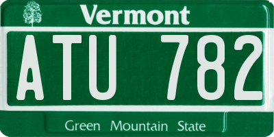 VT license plate ATU782