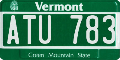 VT license plate ATU783