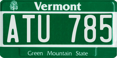 VT license plate ATU785