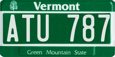 VT license plate ATU787