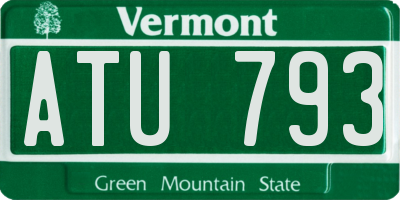VT license plate ATU793